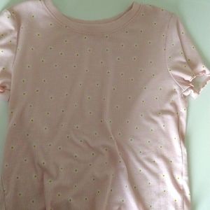 Heart Hips medium pink floral shirt